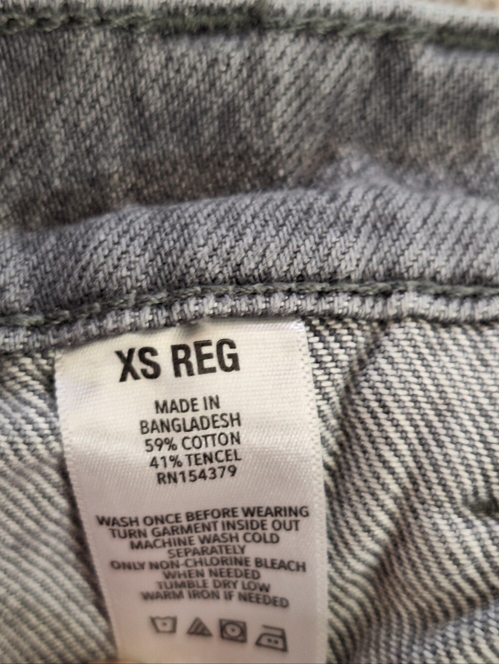 Aeropostale Mid-Rise Wide Leg Cargo Jeans Gray Denim XS - Picture 8 of 9